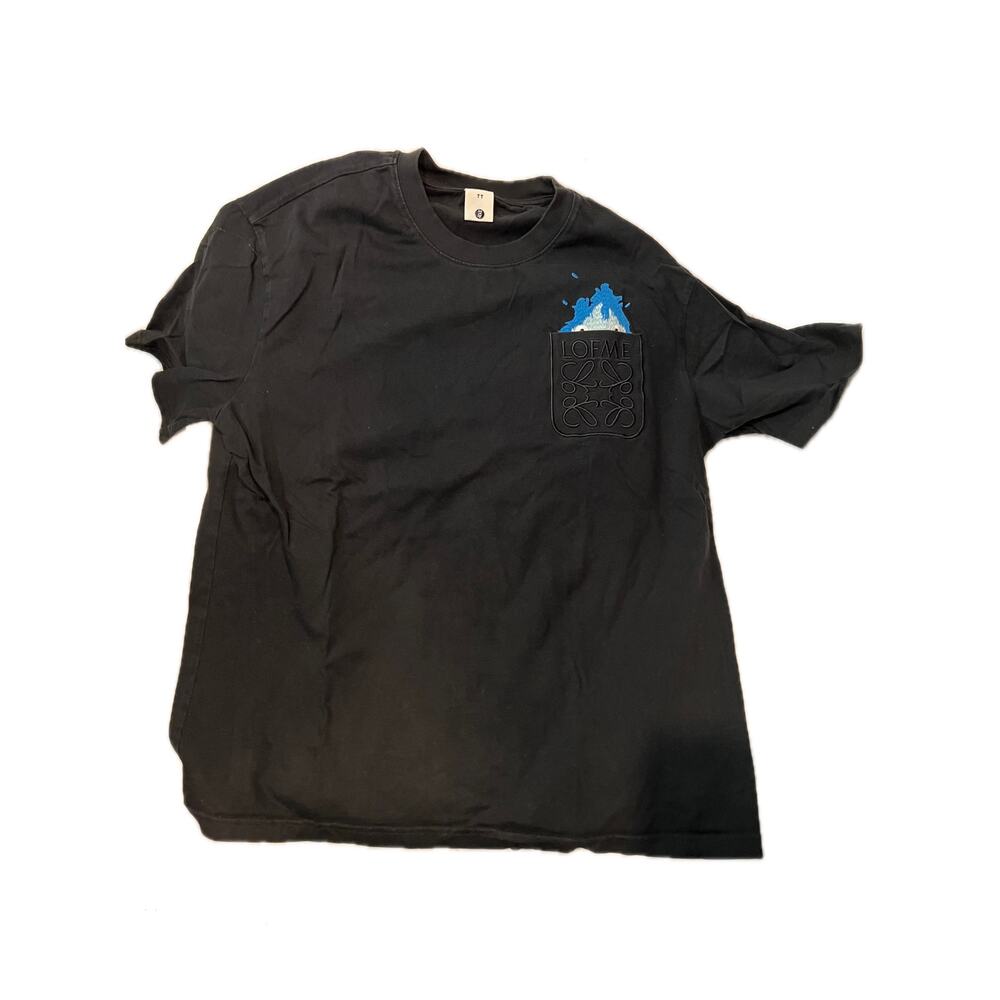 LOFME Black T-Shirt Mens 3XL